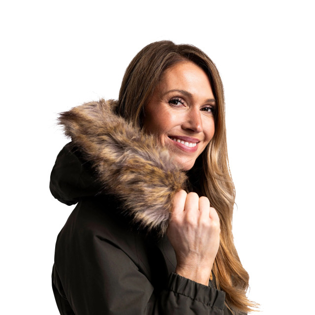 Trespass Dames celebrity geïsoleerd extra lange parka jas UTTP4190_darkvine large