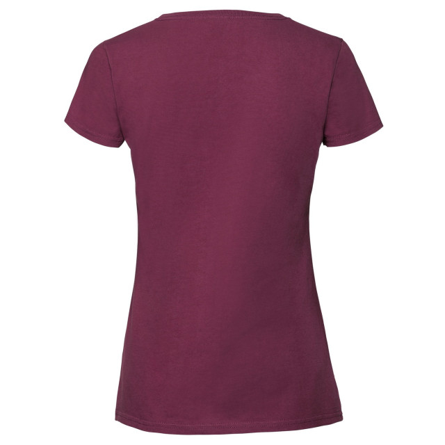 Fruit of the Loom Dames iconic 190 t-shirt UTLT6250_burgundy large