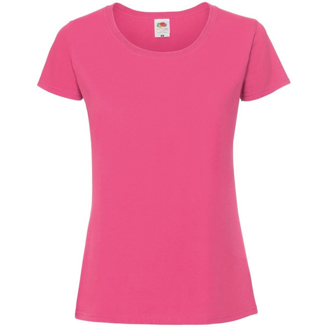 Fruit of the Loom Dames iconic 190 t-shirt UTLT6250_fuchsia large