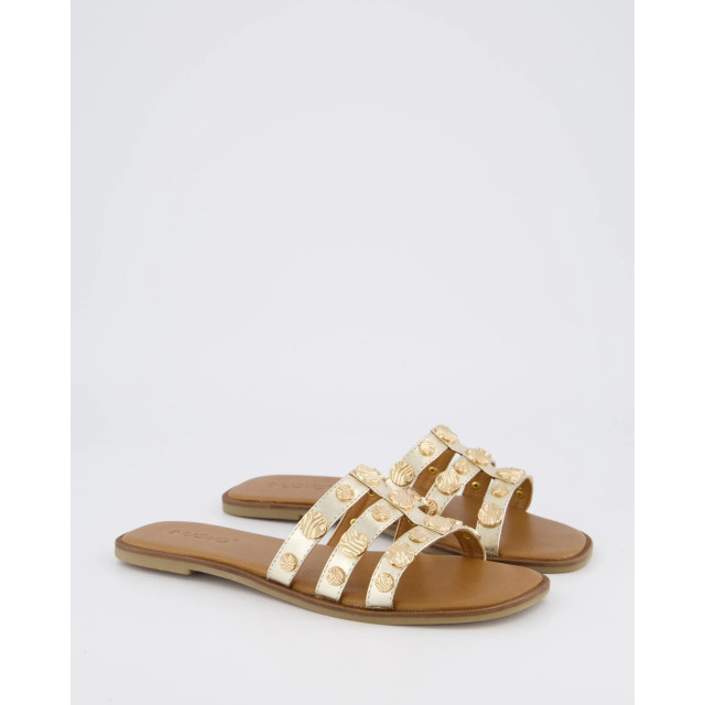 Gibaldi Dames plate studded slipper 981065-Gold large