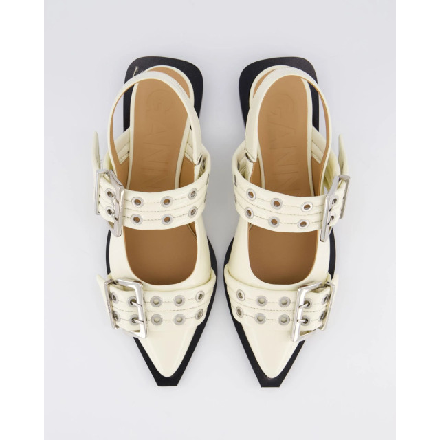 Ganni Dames chunky buckle ballerina S2842-135 large