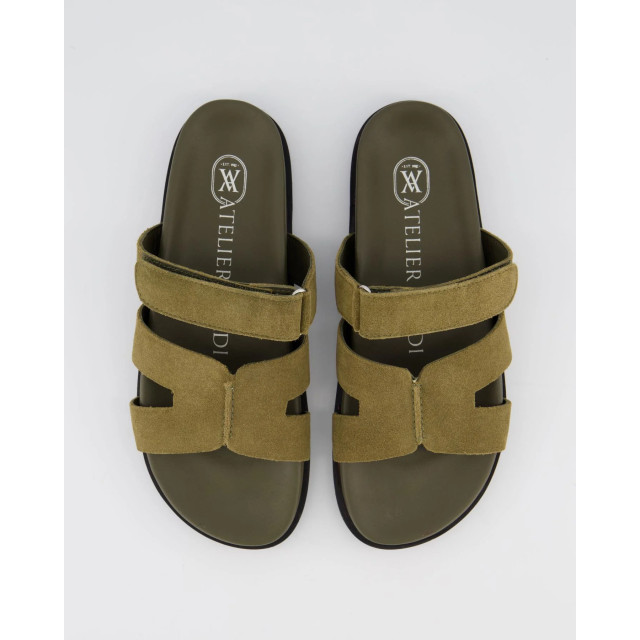 Gibaldi Dames ibiza slipper suede 9092-Khaki large