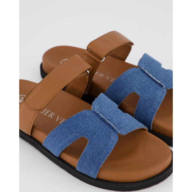 Gibaldi Dames ibiza slipper jeans/bruin 9092-Denim Tan large