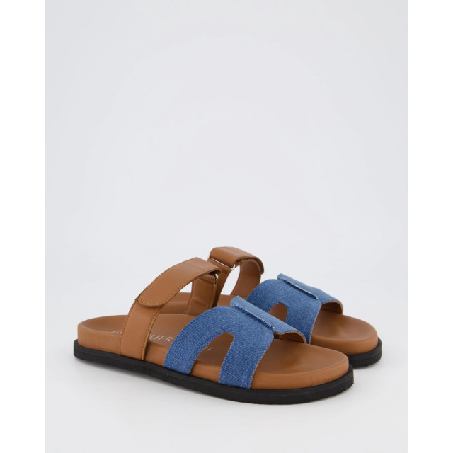 Gibaldi Dames ibiza slipper jeans/bruin 9092-Denim Tan large