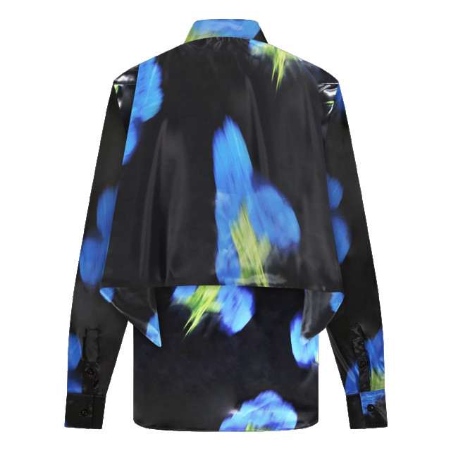 Flaneur Homme Heren blurred flower shirt F15015-Black large