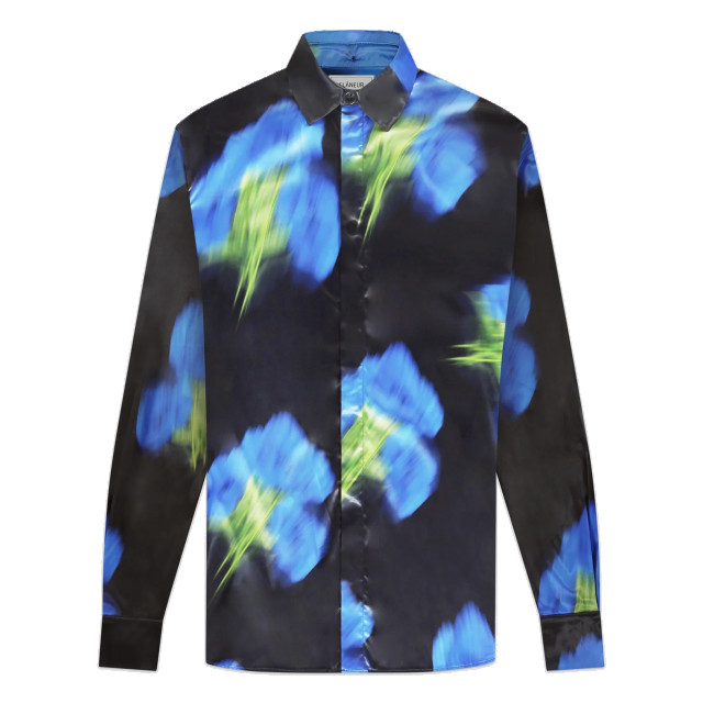 Flaneur Homme Heren blurred flower shirt F15015-Black large