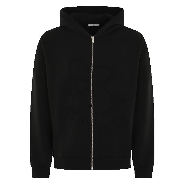 Flaneur Homme Heren blossom patches zip-up F15003-Black large
