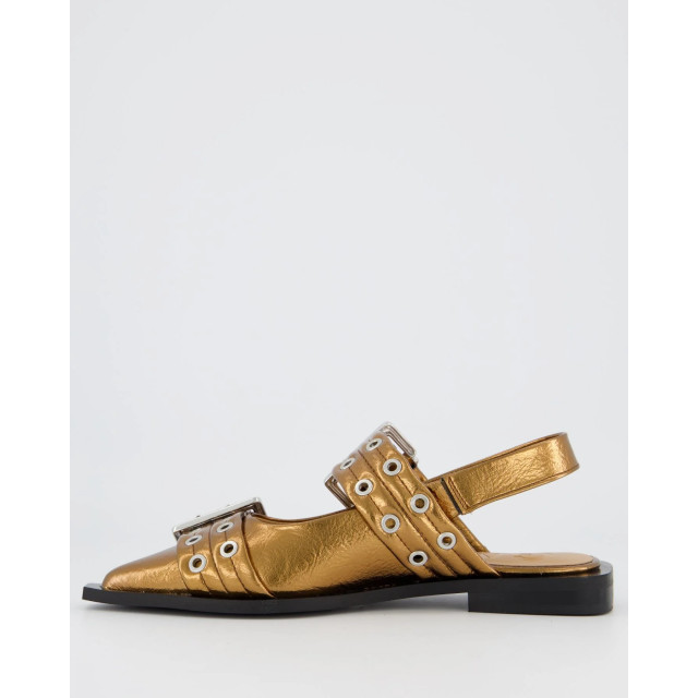 Ganni Dames chunky buckle ballerina zwart S2799-99 large