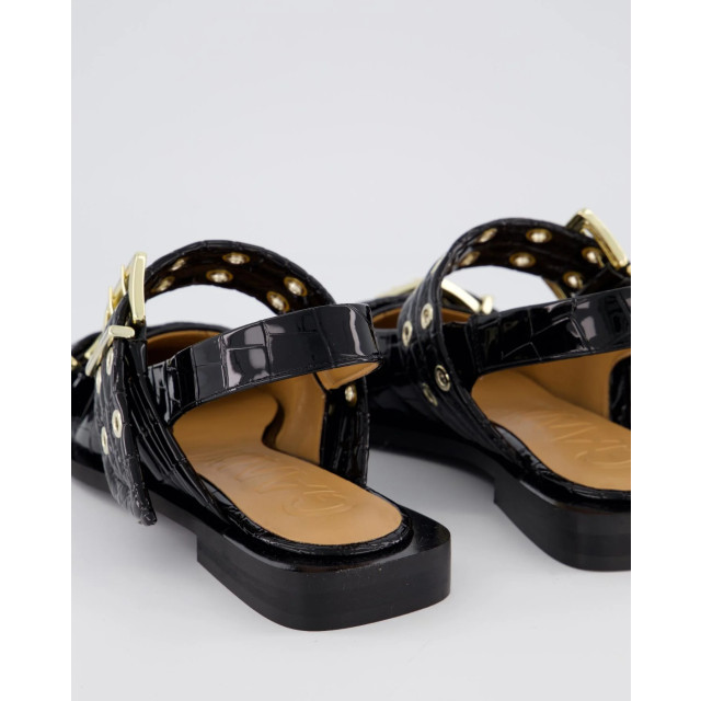 Ganni Dames chunky buckle ballerina auberg S2796-99 large