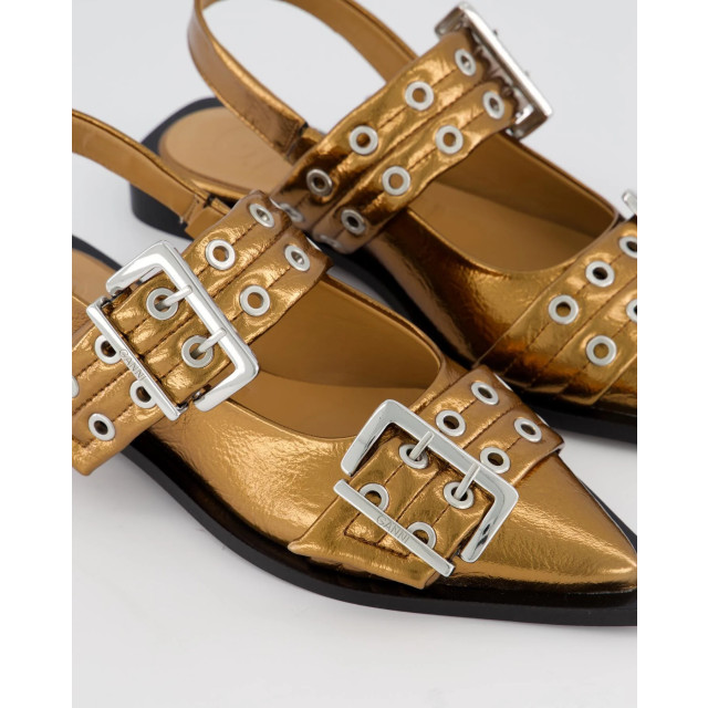 Ganni Dames chunky buckle ballerina zwart S2799-99 large