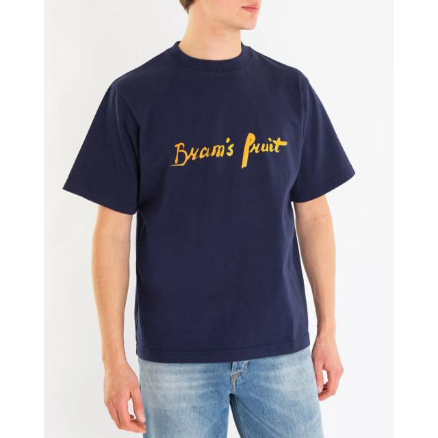 Bram's Fruit Heren mum's script logo t 773-Navy large