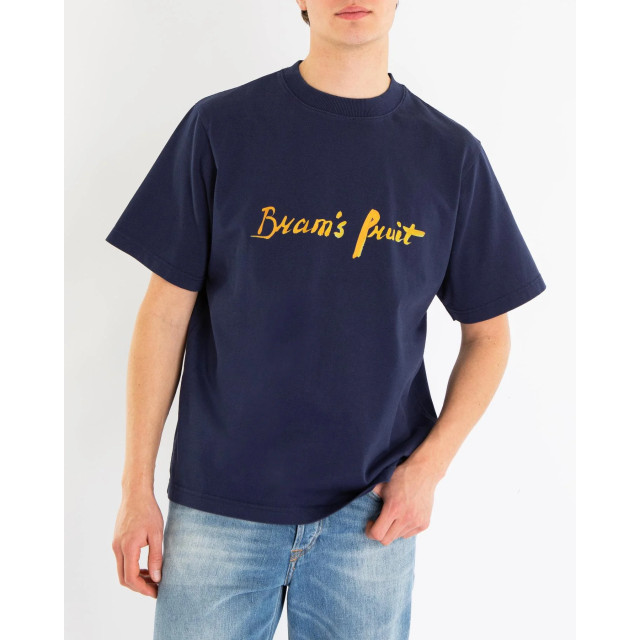 Bram's Fruit Heren mum's script logo t 773-Navy large