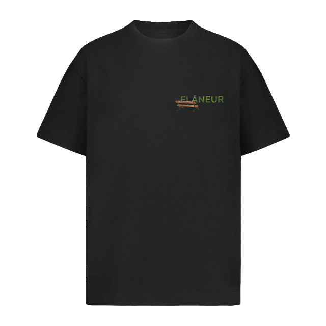 Flaneur Homme Heren lanterns of love t-shirt F15020-Black large