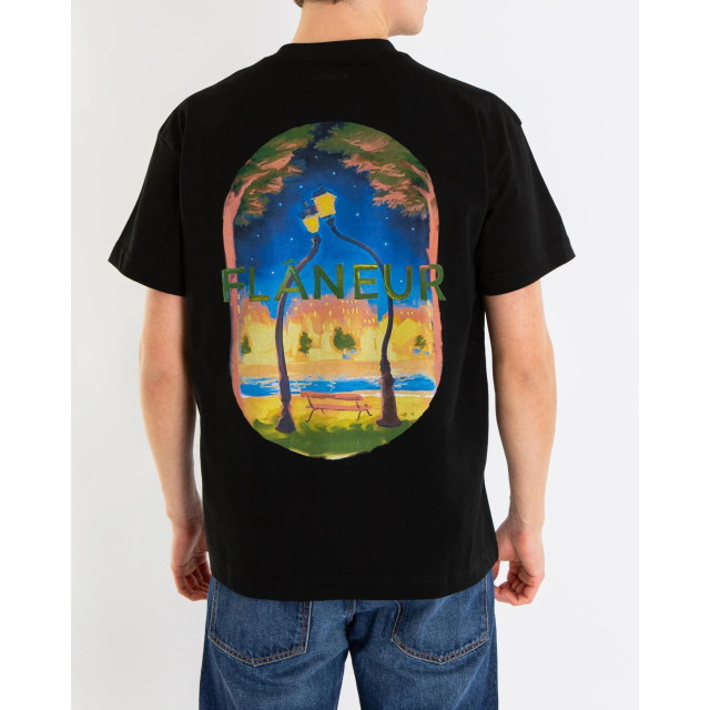 Flaneur Homme Heren lanterns of love t-shirt F15020-Black large