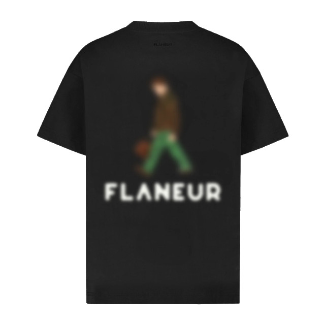 Flaneur Homme Heren blurred stroller t-shirt F15021-Black large