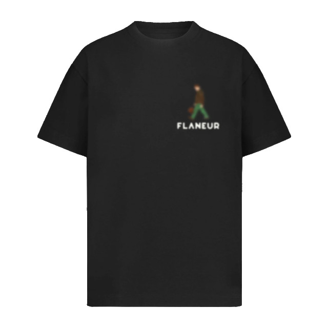 Flaneur Homme Heren blurred stroller t-shirt F15021-Black large