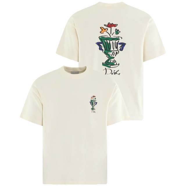 Drole De Monsieur Heren le t-shirt vase T-TS225-C0002-Cream large