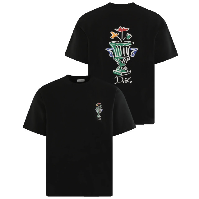 Drole De Monsieur Heren le t-shirt vase T-TS225-C0002-Black large