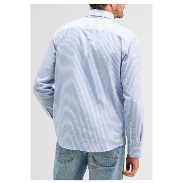 Butcher of Blue Aiden oxford bold stripe shirt lange mouw overhemden m2514018 M2514018 large
