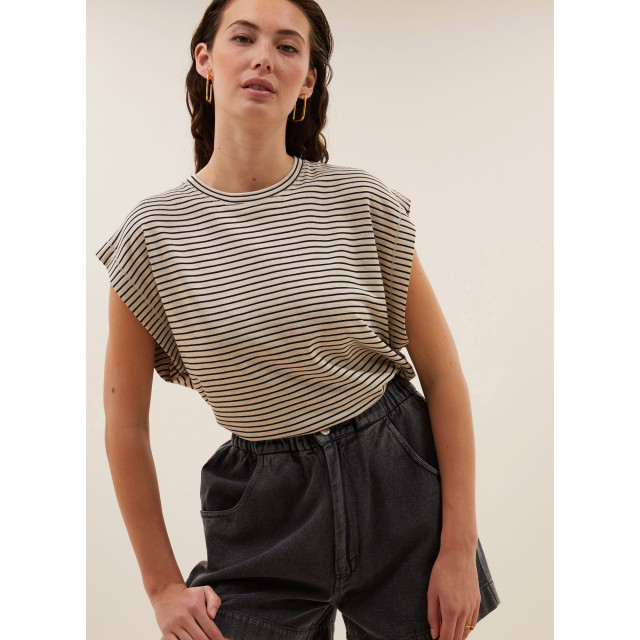 By-Bar Amsterdam Mason small stripe top black 2511015-971 large