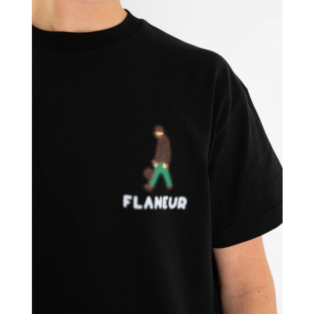 Flaneur Homme Heren blurred stroller t-shirt F15021-Black large