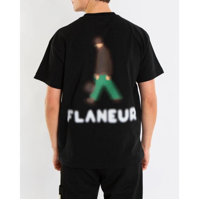 Flaneur Homme Heren blurred stroller t-shirt F15021-Black large