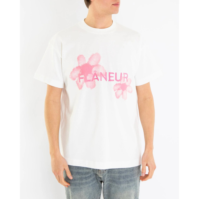 Flaneur Homme Heren floral watercolor /coral F15186-White large