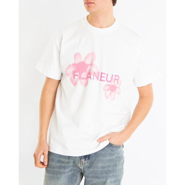 Flaneur Homme Heren floral watercolor /coral F15186-White large