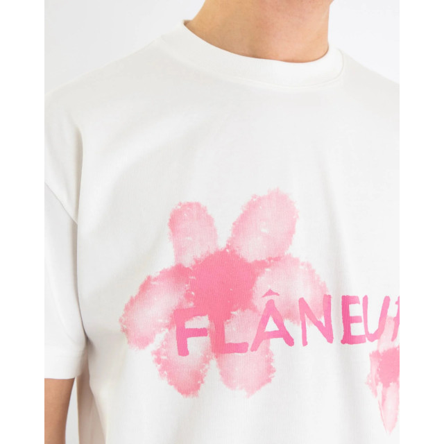 Flaneur Homme Heren floral watercolor /coral F15186-White large