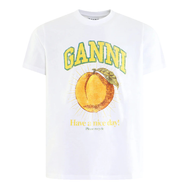 Ganni Dames peach relaxed t-shirt T3529-151 large