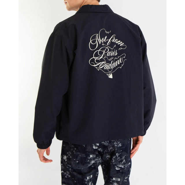 Drole De Monsieur Heren la veste slogan vignes F-Jt209-Pa012-Navy large