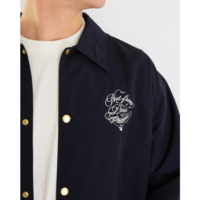 Drole De Monsieur Heren la veste slogan vignes F-Jt209-Pa012-Navy large