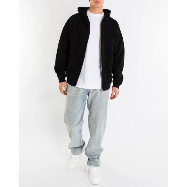 Flaneur Homme Heren blossom patches zip-up F15003-Black large