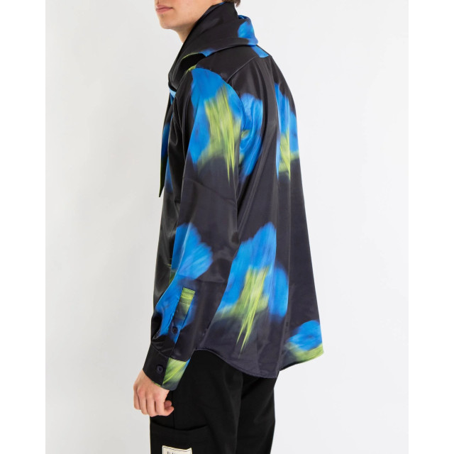 Flaneur Homme Heren blurred flower shirt F15015-Black large
