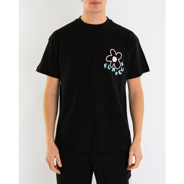 Flaneur Homme Heren blossom t-shirt /roze F15024-Black large
