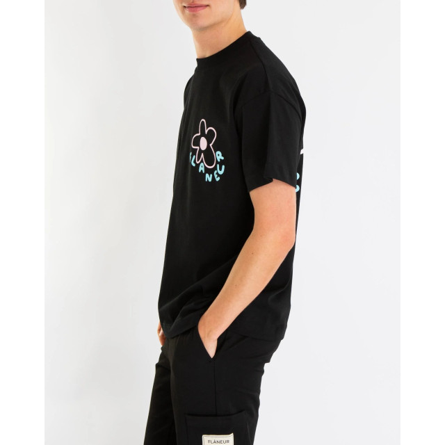 Flaneur Homme Heren blossom t-shirt /roze F15024-Black large