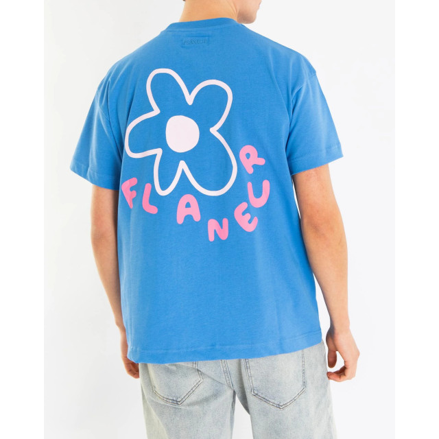 Flaneur Homme Heren blossom t-shirt F15121-Blue large