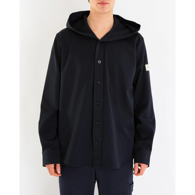 Flaneur Homme Heren atelier hooded shirt F14195-Navy large