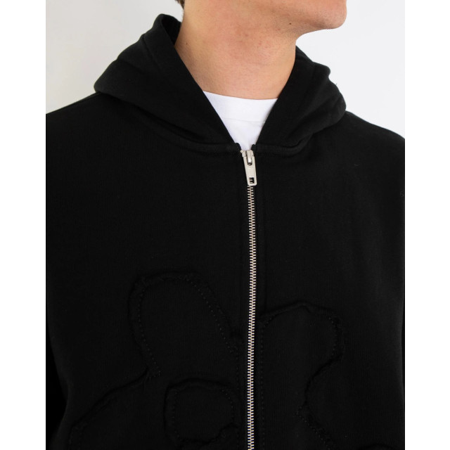 Flaneur Homme Heren blossom patches zip-up F15003-Black large