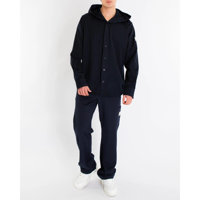 Flaneur Homme Heren atelier hooded shirt F14195-Navy large
