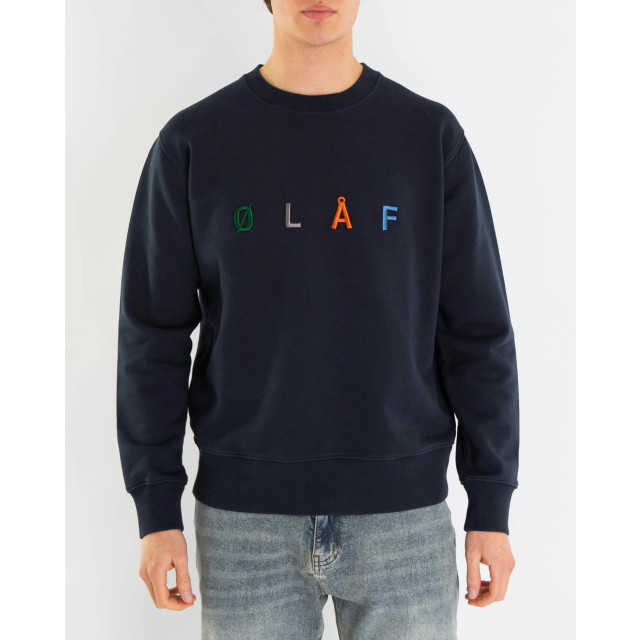 Olaf Hussein Heren sans embro crewneck M200204-Navy large