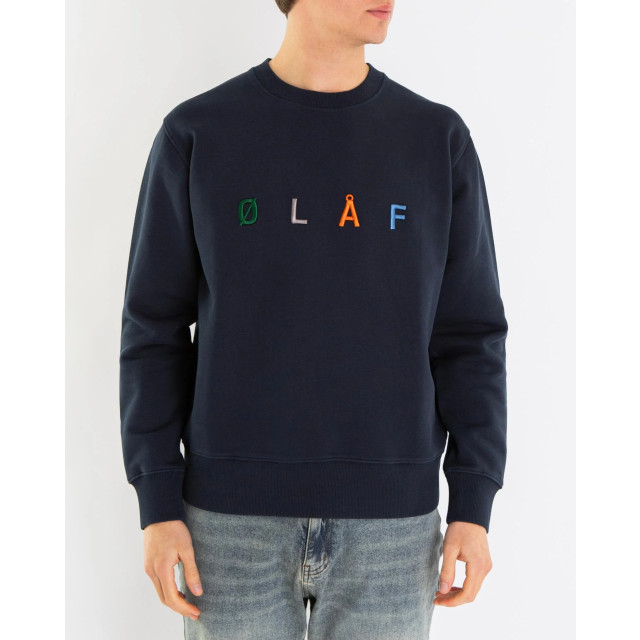 Olaf Hussein Heren sans embro crewneck M200204-Navy large