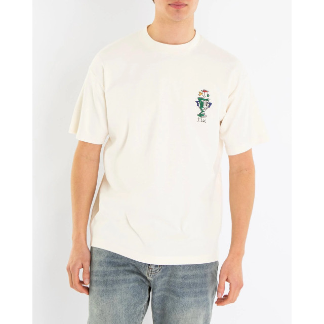 Drole De Monsieur Heren le t-shirt vase T-TS225-C0002-Cream large