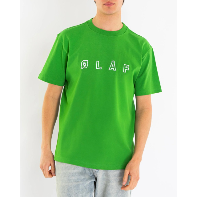 Olaf Hussein Heren sans embro logo t-shirt M200105-Green large