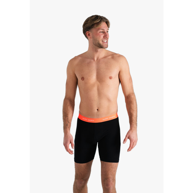 Happy Shorts Heren boxershorts met lange pijpen boxer briefs 4-pack neon effen HS-J-1115LONG-2x large