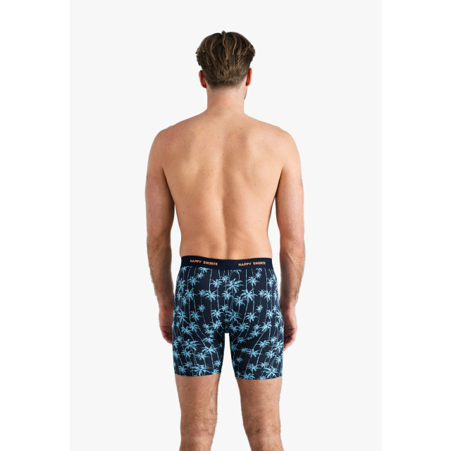 Happy Shorts Heren boxershorts met lange pijpen boxer briefs blue palms print 2-pack HS-J-1186LONG large