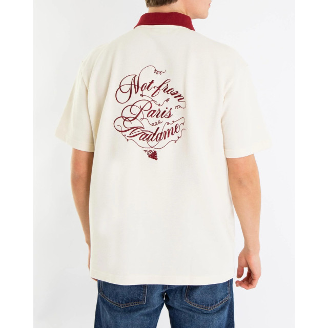 Drole De Monsieur Heren la chemise slogan vignes F-SH196-CO140-Cream large