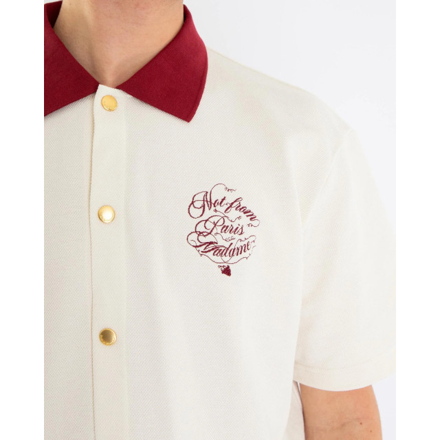 Drole De Monsieur Heren la chemise slogan vignes F-SH196-CO140-Cream large