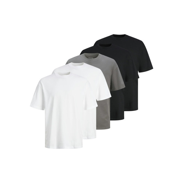 Jack & Jones Heren t-shirt jjhugo ronde hals effen 5-pack 12284199-4835912 large