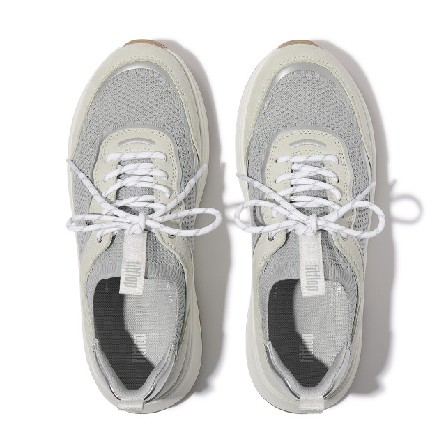 FitFlop F-mode suede/knit flatform slip-on laced sneakers IV1 large